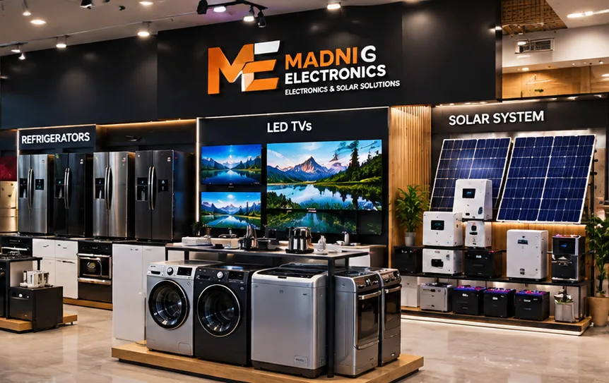 Electronics and solar products available at Madni Electronics